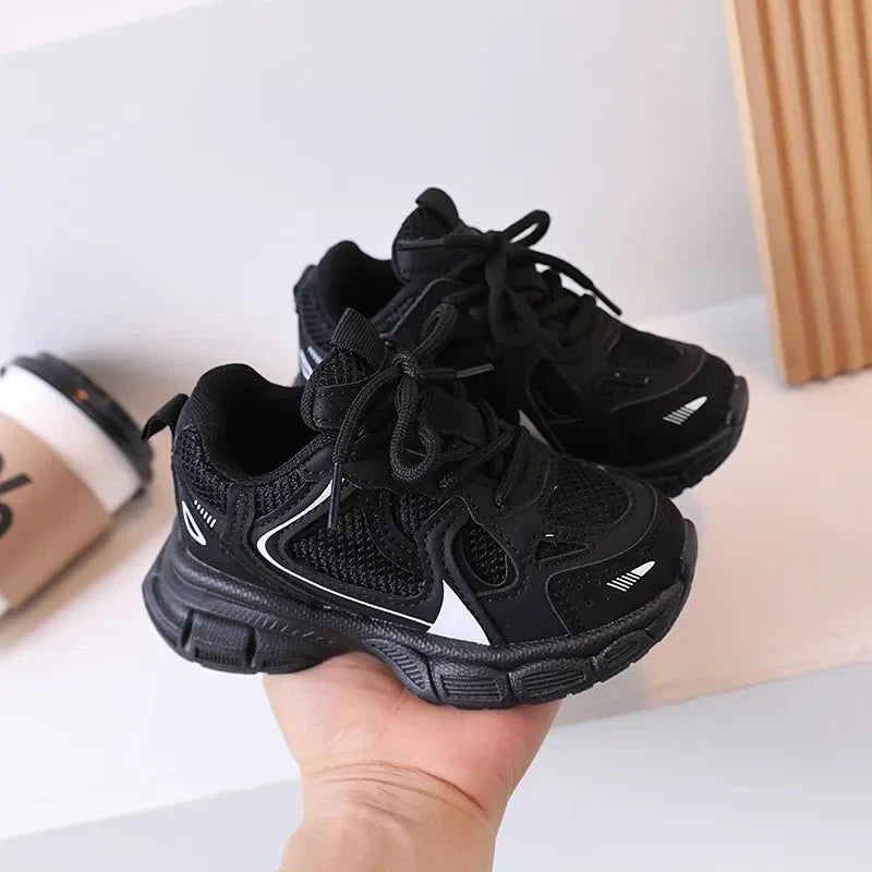 Kids Casual Running Shoes with Thick Soles Boys Girls Fashion Versatile Sports Shoes 2024 New Children Mesh Breathable Sneakers - SHOWLU FASHION STORE
