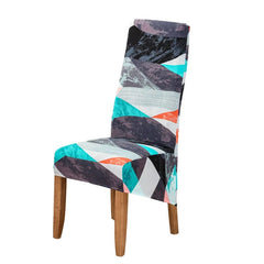 Large Chair Covers for Dining Room, Geometric Slipcover for high back Dining Chair, Soft Stretch Washable Removable - SHOWLU FASHION STORE