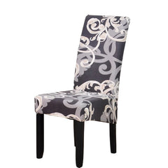 Large Chair Covers for Dining Room, Geometric Slipcover for high back Dining Chair, Soft Stretch Washable Removable - SHOWLU FASHION STORE