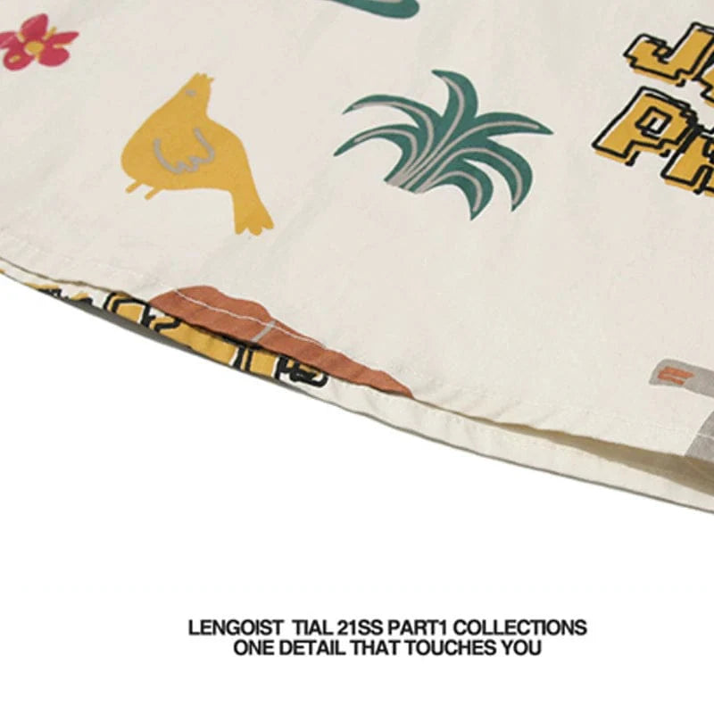 Lengoist Cartoon Print Casual Tee - SHOWLU FASHION STORE