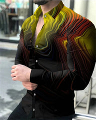 Long Sleeve Hawaiian Shirts Men Fashion Casual Shirt Male Beach Blouses Turn Over Single Breasted Camisas Men's Clothing Aloha - SHOWLU FASHION STORE