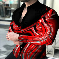 Long Sleeve Hawaiian Shirts Men Fashion Casual Shirt Male Beach Blouses Turn Over Single Breasted Camisas Men's Clothing Aloha - SHOWLU FASHION STORE