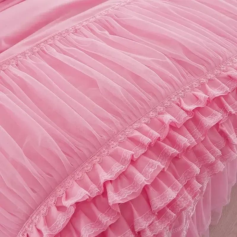 Luxury Bedding Sets Lace Home 3 Pcs Duvet Cover Comforter Cotton Bedding Sets Queen/King Soft Duvet Cover Beds with pillowcases - SHOWLU FASHION STORE