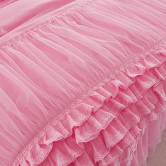 Luxury Bedding Sets Lace Home 3 Pcs Duvet Cover Comforter Cotton Bedding Sets Queen/King Soft Duvet Cover Beds with pillowcases - SHOWLU FASHION STORE