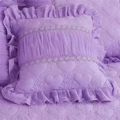 Luxury Bedding Sets Lace Home 3 Pcs Duvet Cover Comforter Cotton Bedding Sets Queen/King Soft Duvet Cover Beds with pillowcases - SHOWLU FASHION STORE