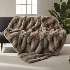 Luxury Faux Fur Blanket High - end Bed Fox Fur Blankets For Beds Plaid on The Sofa Cover Decoration Home Blankets And Throws - SHOWLU FASHION STORE