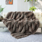 Luxury Faux Fur Blanket High - end Bed Fox Fur Blankets For Beds Plaid on The Sofa Cover Decoration Home Blankets And Throws - SHOWLU FASHION STORE