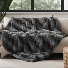 Luxury Faux Fur Blanket High - end Bed Fox Fur Blankets For Beds Plaid on The Sofa Cover Decoration Home Blankets And Throws - SHOWLU FASHION STORE