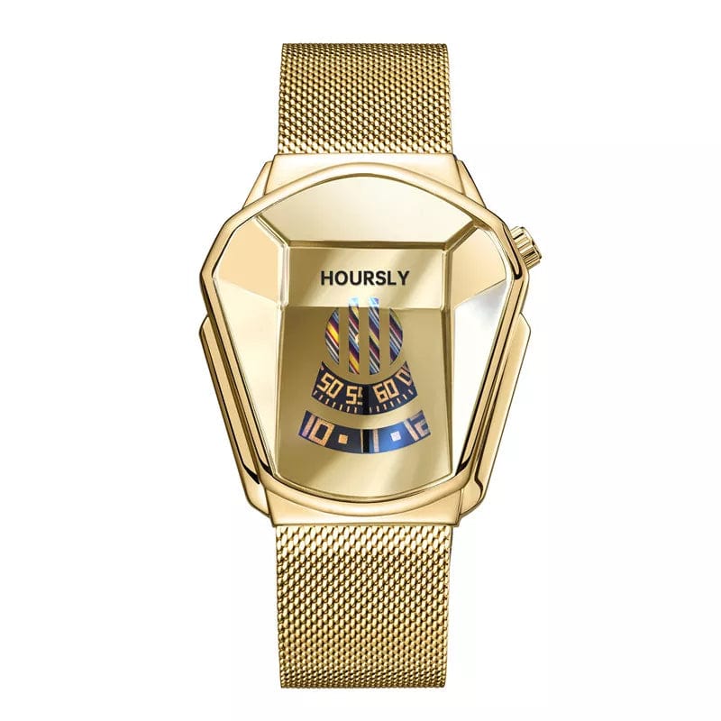 Luxury Hoursly Brand Trend Cool Men's Wrist Watch Stainless Steel Technology Fashion Quartz Watch For Men 2021 Relogio Masculino - SHOWLU FASHION STORE