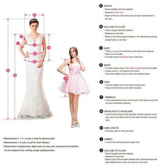 A measurement guide for wedding dresses showing two models and labeled body measurement points.