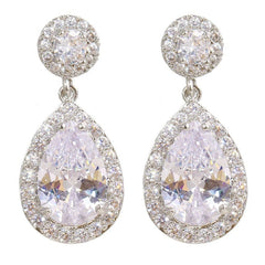 Luxury Zircon Wedding Long Dangle Earrings with Round Water Drop Elegant CZ Earrings for Women Bridal Wedding Jewelry Dress - SHOWLU FASHION STORE
