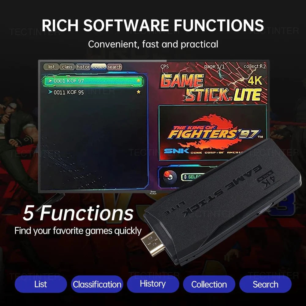 M8 Video Game Console 4K HD Built - in 20000 Games Wireless Controller TV Game Stick Retro Handheld Game Player Dropshipping - SHOWLU FASHION STORE