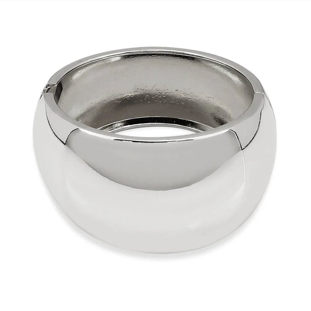 MANILAI Big Shiny Surface Alloy Cuff Bracelets Bangles For Women Fashion Jewelry Statement Punk Wide Metal Bangle Gold Color - SHOWLU FASHION STORE