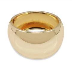 MANILAI Big Shiny Surface Alloy Cuff Bracelets Bangles For Women Fashion Jewelry Statement Punk Wide Metal Bangle Gold Color - SHOWLU FASHION STORE