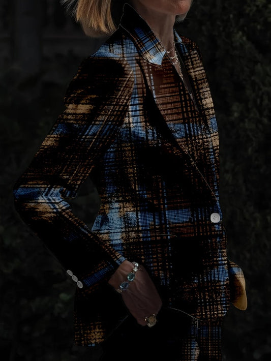 Men And Women Slim Fit Nightclub Style Suits, Senior Fashion Western - style Clothes Autumn Winter Party Digital Printed Jacket And Long Pants 2pcs Set For Men Hip Hop Outerwear Clothes. - SHOWLU FASHION STORE