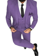 Men Suits Prom Tuxedo Slim Fit 3 Piece Groom Wedding Suits For Men Custom Blazer Terno Masuclino 3 pieces (jacket +vest +pant) - SHOWLU FASHION STORE