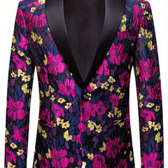 Mens Blazer Blue Solid Color Chamois Suit Jackets Regular Fit Coat Wedding Party Prom - SHOWLU FASHION STORE