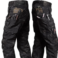 Mens Cargo Shorts Summer Tactical Cropped Trousers Outdoor Waterproof Multi - pocket Bermudas Pants Camo Ripstop Hiking - SHOWLU FASHION STORE