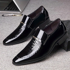 Men'S Casual Striped Pointed - Toe Loafers, All - Season Slip - On Tuxedo Dress Shoes, Upper & Lining, Rubber Sole, Business Casual Footwear for Men - SHOWLU FASHION STORE