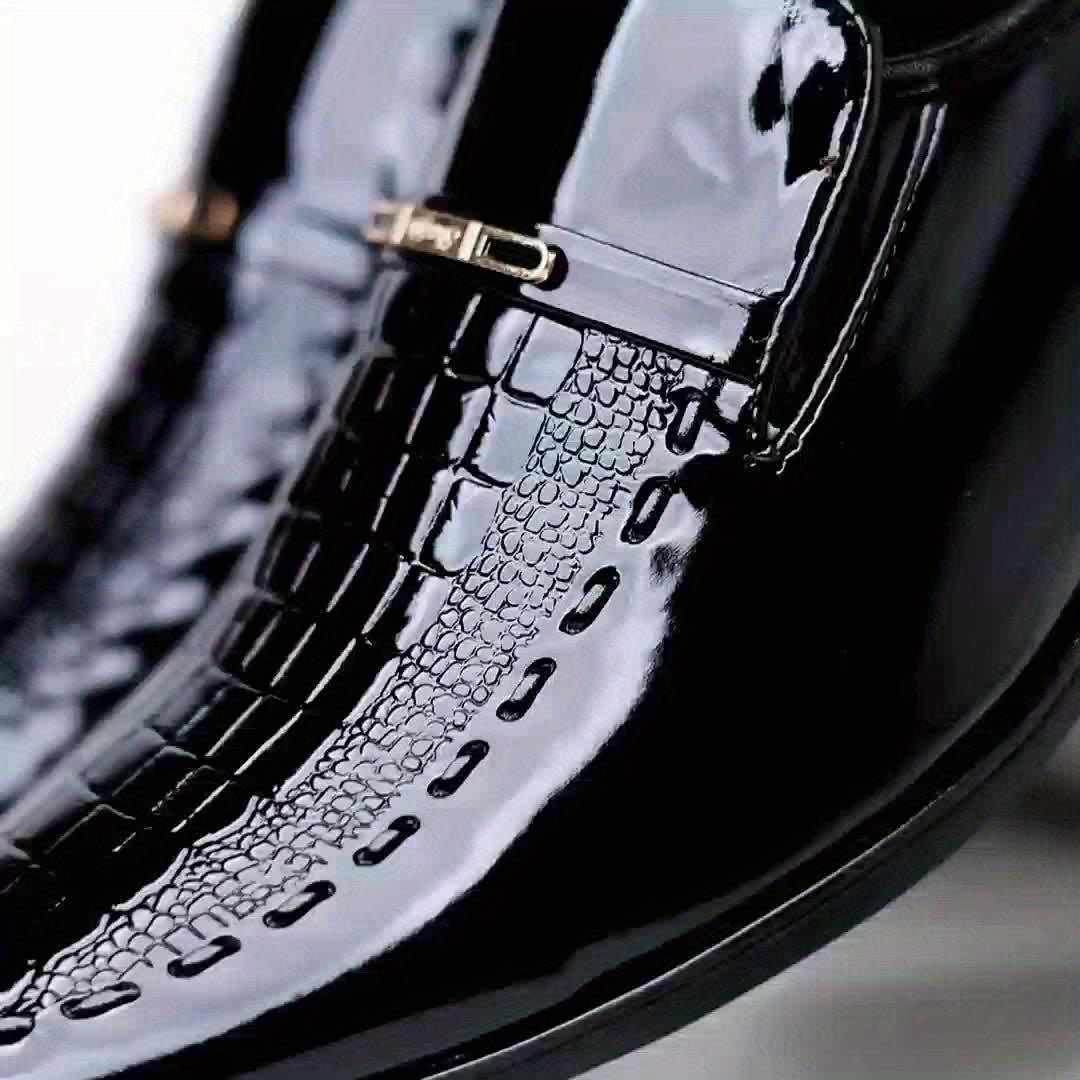 Men'S Casual Striped Pointed - Toe Loafers, All - Season Slip - On Tuxedo Dress Shoes, Upper & Lining, Rubber Sole, Business Casual Footwear for Men - SHOWLU FASHION STORE