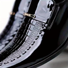 Men'S Casual Striped Pointed - Toe Loafers, All - Season Slip - On Tuxedo Dress Shoes, Upper & Lining, Rubber Sole, Business Casual Footwear for Men - SHOWLU FASHION STORE