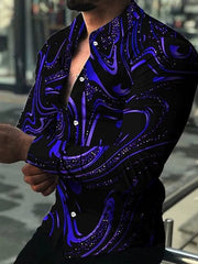 Men's Digital Printed Button up Cardigan Men's Digital Printing Series Button Cardigan - SHOWLU FASHION STORE