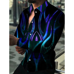 Men's Digital Printed Button up Cardigan Men's Digital Printing Series Button Cardigan - SHOWLU FASHION STORE