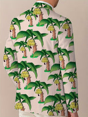 Men's Floral Print Blazer - Lightweight Polyester Jacket with Vibrant Tulip & Anemone Design, Casual Two - Button Suit Coat for All Seasons, Hand Wash or Dry Clean - SHOWLU FASHION STORE