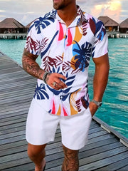 Men's Hawaiian Flamingo Summer Set - SHOWLU FASHION STORE