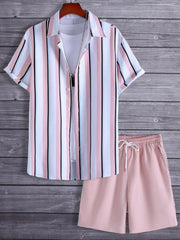 Men's Hawaiian Flamingo Summer Set - SHOWLU FASHION STORE