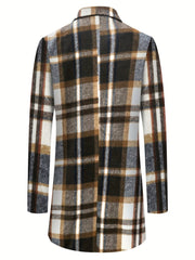 Men'S New Autumn And Winter Plaid Coat, Warm And Stylish. - SHOWLU FASHION STORE