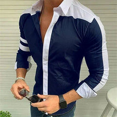 Men's Shirt Plaid Stripe Geometric Stand Collar Outdoor Street Print Long Sleeve Clothing Fashion Streetwear Designer Casual - SHOWLU FASHION STORE