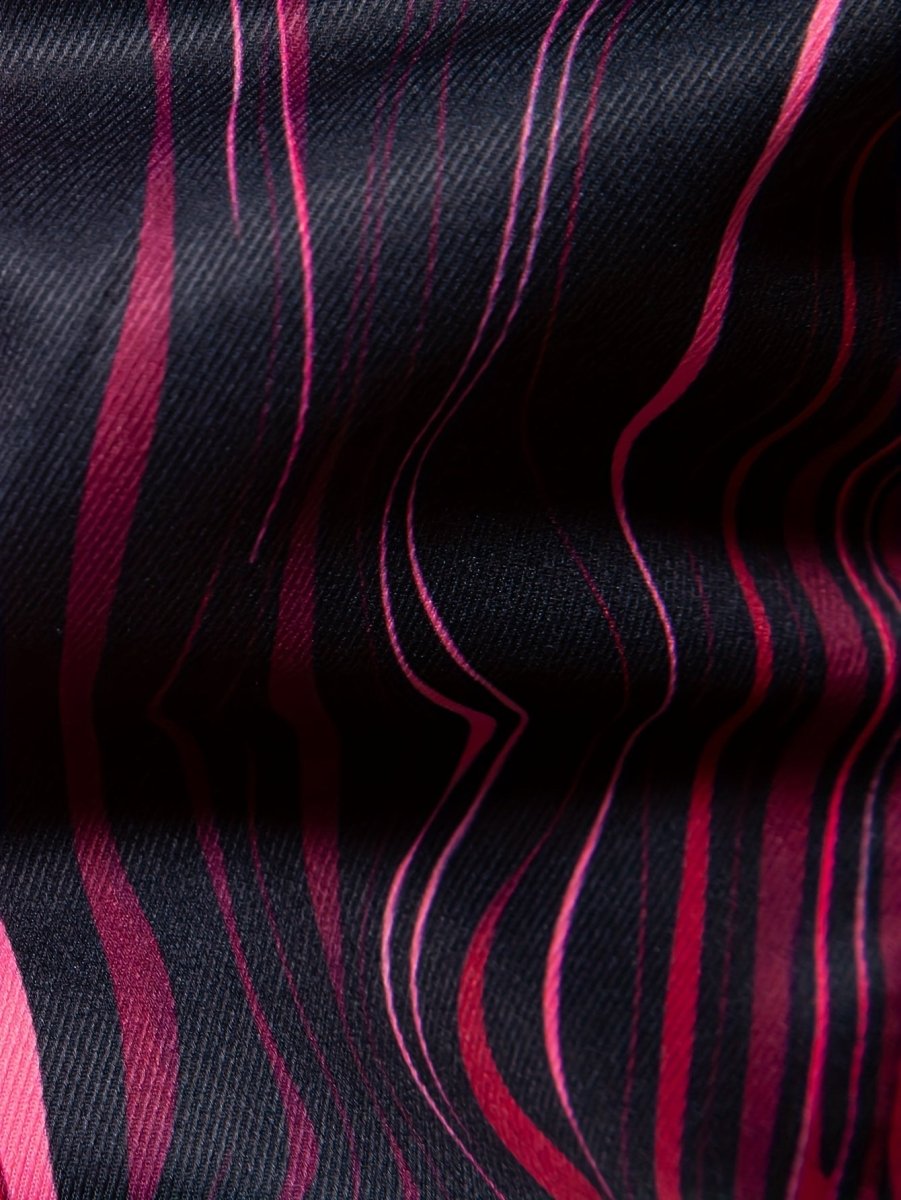 Men's Slim - Fit Geometric Print Blazer - Stylish Long Sleeve Jacket with Swirling Blue & White Pattern, Casual Polyester Suit for Fall/Winter - SHOWLU FASHION STORE