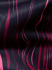 Men's Slim - Fit Geometric Print Blazer - Stylish Long Sleeve Jacket with Swirling Blue & White Pattern, Casual Polyester Suit for Fall/Winter - SHOWLU FASHION STORE