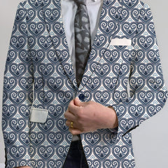 Men's Stylish Pink & Black Geometric Print Blazer - Casual Two - Button Jacket with Lapel Collar, Lightweight Polyester for Business or Social Events - SHOWLU FASHION STORE