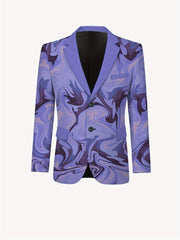 Men's Suit with Abstract Art Pattern - SHOWLU FASHION STORE