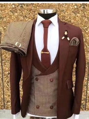 Men's Suits Blazer Tweno Tuxedo Wedding White Satin Single Breasted Three Piece Costume Hpmbre Jacket Pants Vest Slim Fit Custom - SHOWLU FASHION STORE