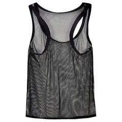 Men's Vest Large mesh breathable sexy camisole tank top undershirt clothes men tank top sleeveless shirts singlet fitness - SHOWLU FASHION STORE