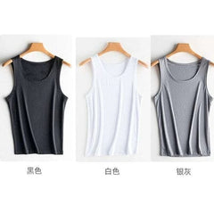 Mesh Hollow out Cool Slim Bottoming Shirt Summer Vest - SHOWLU FASHION STORE