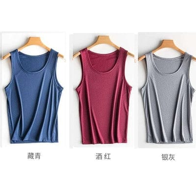 Mesh Hollow out Cool Slim Bottoming Shirt Summer Vest - SHOWLU FASHION STORE
