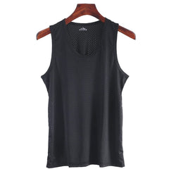 Mesh Hollow out Cool Slim Bottoming Shirt Summer Vest - SHOWLU FASHION STORE