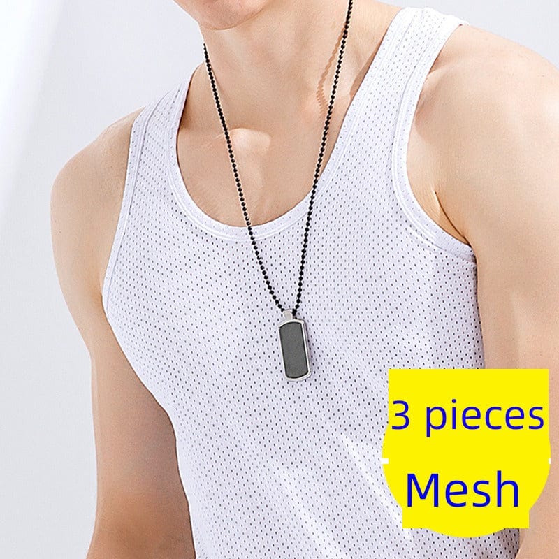 Mesh Hollow out Cool Slim Bottoming Shirt Summer Vest - SHOWLU FASHION STORE