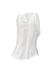 Mr. Hui Spring and Summer Cut Out Vest Men Large Slit Loose Sports Breathable Fitness Muscle Sleeveless Waistcoat Tide - SHOWLU FASHION STORE