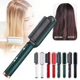 New Hair Straightener Ceramic Hot Comb 2 in 1 Electric Straighten Hair Brush Negative Ion Anti - scalding Styling Tool - SHOWLU FASHION STORE