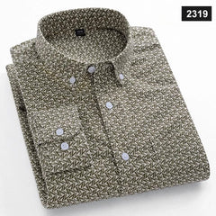 New in shirt Fashion trends100%cotton long - sleeve shirts for men slim fit casual plain shirt soft plaid striped designer clothes - SHOWLU FASHION STORE