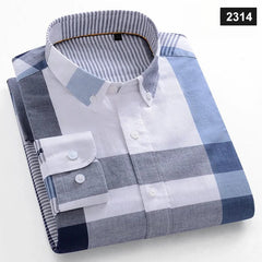 New in shirt Fashion trends100%cotton long - sleeve shirts for men slim fit casual plain shirt soft plaid striped designer clothes - SHOWLU FASHION STORE
