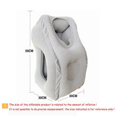 New Pattern Inflatable Travel Pillow Portable Chin Support Neck Pillow for Airplane Car Bus Train Office Nap Rest Support Pillow - SHOWLU FASHION STORE