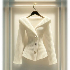 New Sweater In Autumn And Winter 2024 Luxury High Temperament Waist Bottoming Knitted Fashion Long - Sleeved Ladies Top - SHOWLU FASHION STORE