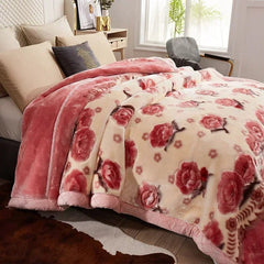 New Warm Weighted Blankets for Beds High End Thicken Warmth Raschel Blanket for Winter Autumn Double Side Plush Comforter Quilt - SHOWLU FASHION STORE