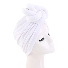 New Women Large 3D Flower Turban Hat Soft HeadScarf Beanie Wedding Party Headwear Turbante Mujer Bandanas Headcover Chemo Cap - SHOWLU FASHION STORE